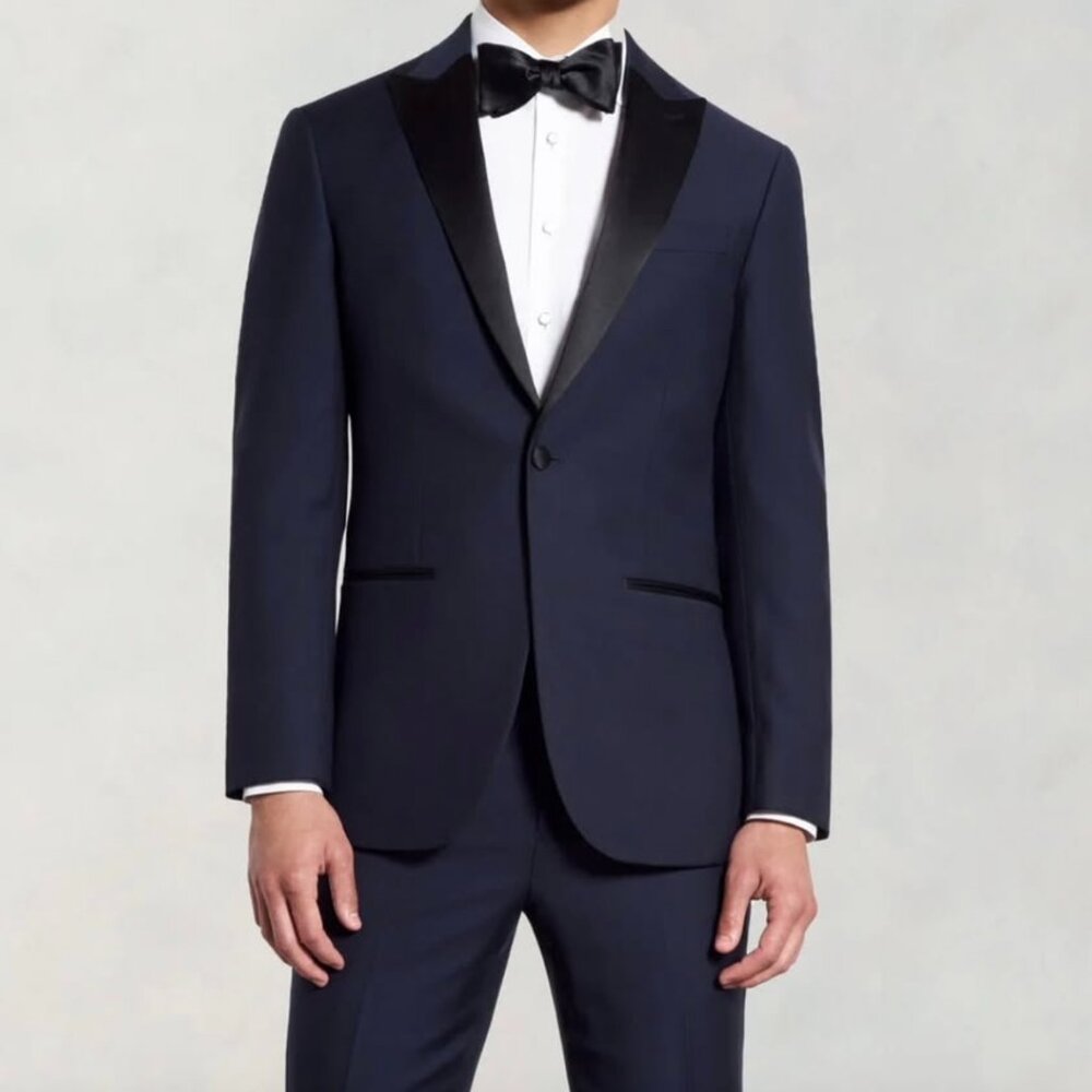 Mens Midnight Blue Tuxedo - 28/28 Pants; Small Jacket